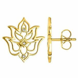 Thomas Sabo - Gold Plated Sterling Silver Lotus Studs